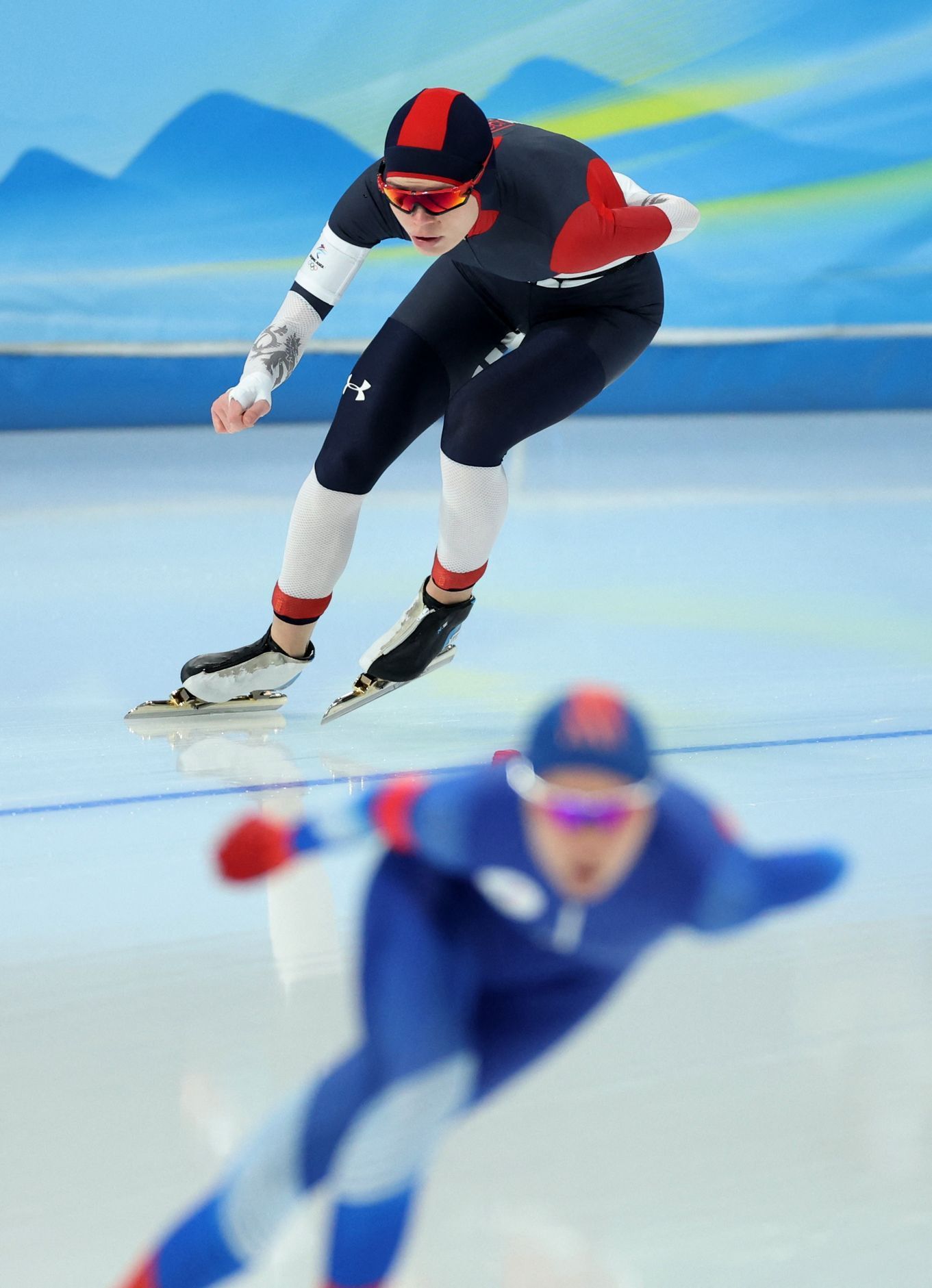 Nikola Zdráhalová v závodě na 3000 metrů na olympiádě v Pekingu 2022