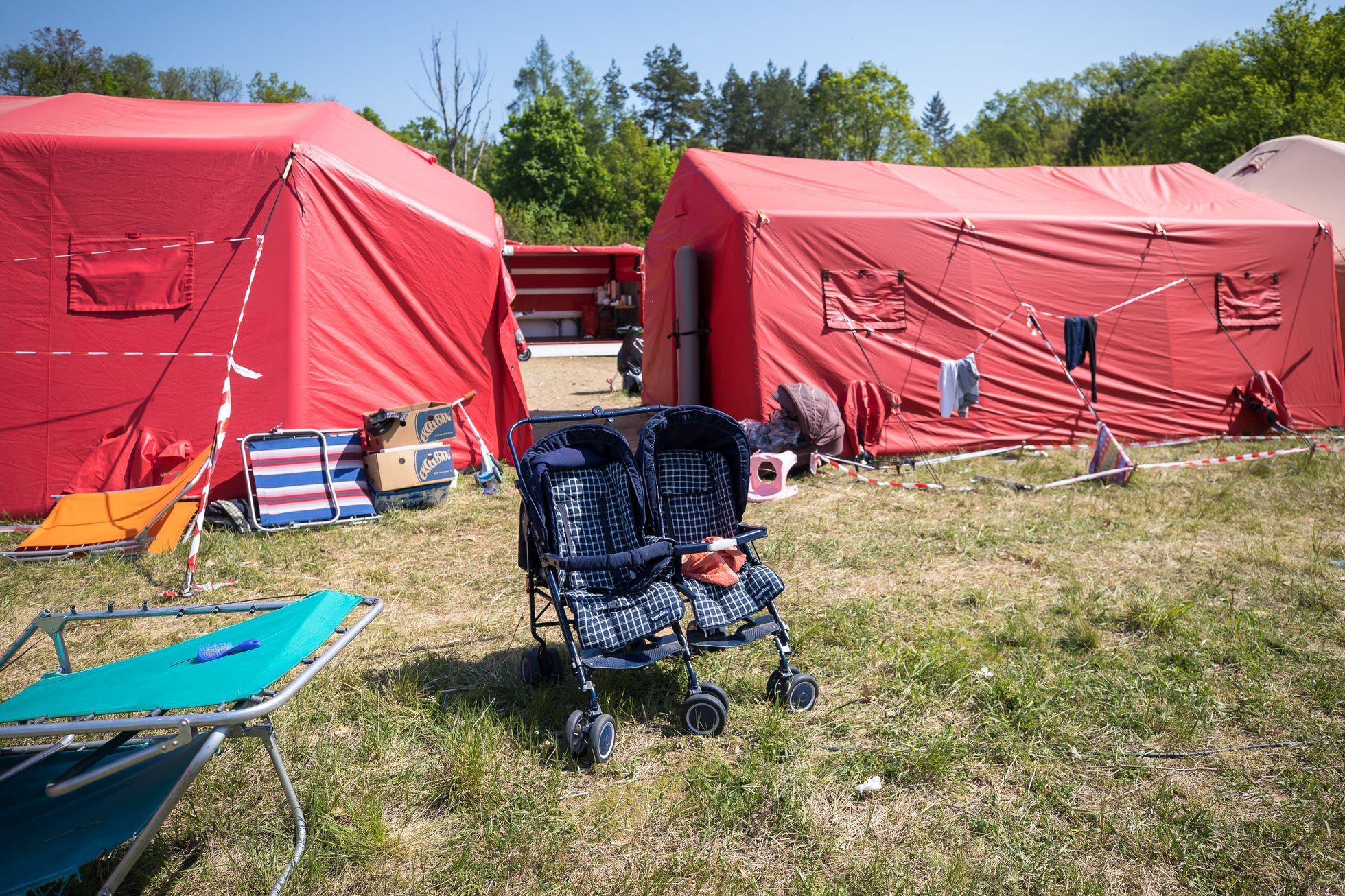 Romští ukrajinští uprchlíci v Pardubickém kraji, Romové, stanové městečko