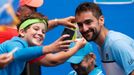 Tennis - Australian Open - Second Round - Melbourne Park, Melbourne, Australia, January 16, 2019. Croatia's Marin Cilic interacts with a fan after winning the match again