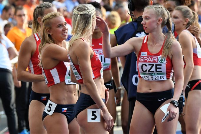 Česká štafeta žen na 4x100 m na ME v atletice v Berlíně 2018