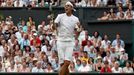 Španělský tenista Rafael Nadal se raduje na Wimbledonu 2011.