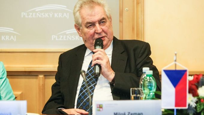 Miloš Zeman na návštěvě Plzeňského kraje.