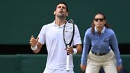 Novak Djokovič ve finále Wimbledonu 2021