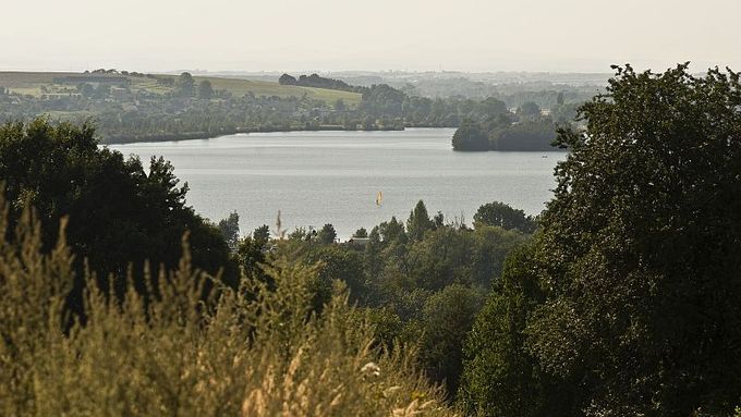 Jezero Štěrkovna v Hlučíně na Opavsku