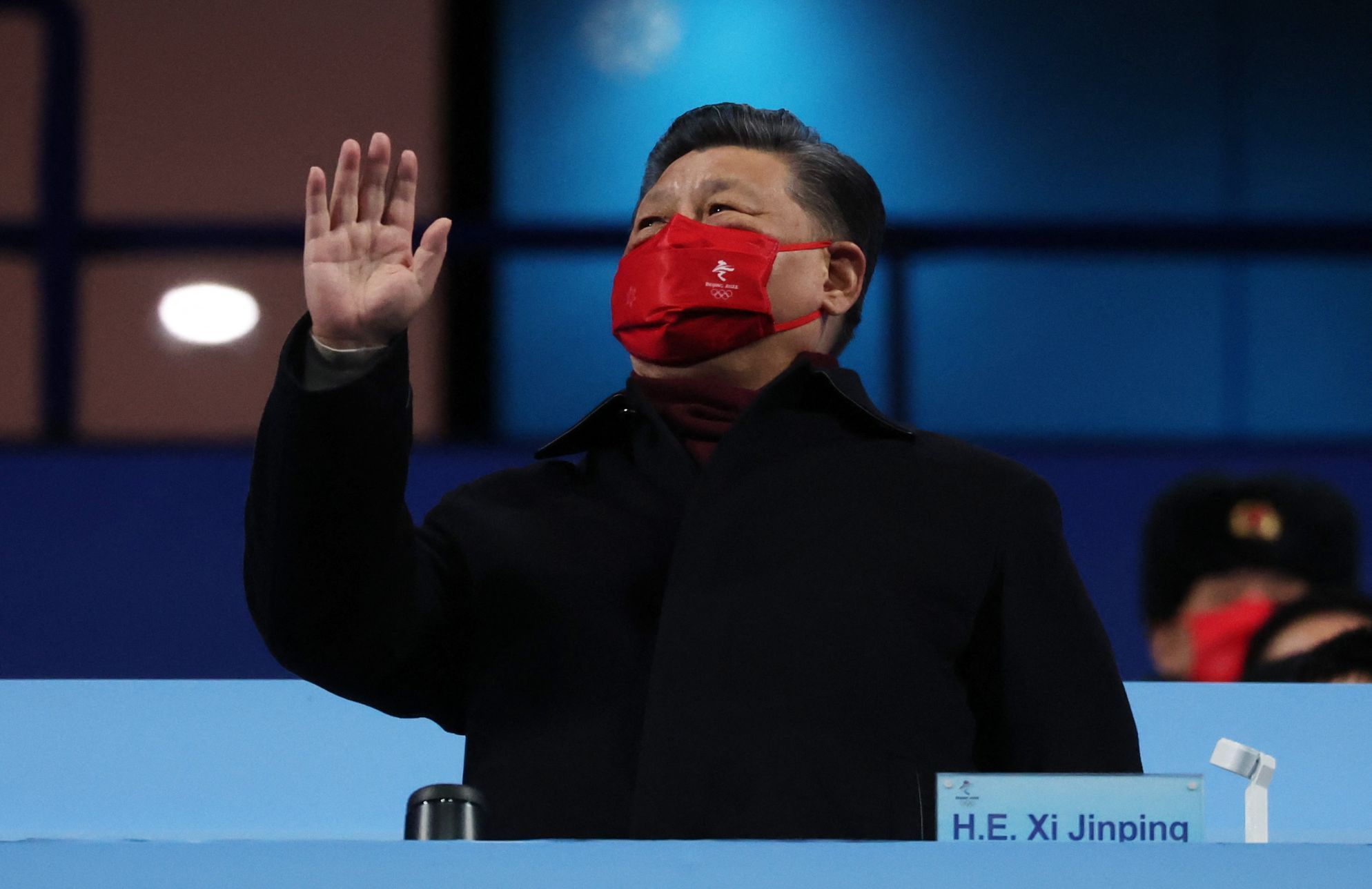Čínský prezident Si Ťin-pching na slavnostním zakončení ZOH 2022 v Pekingu