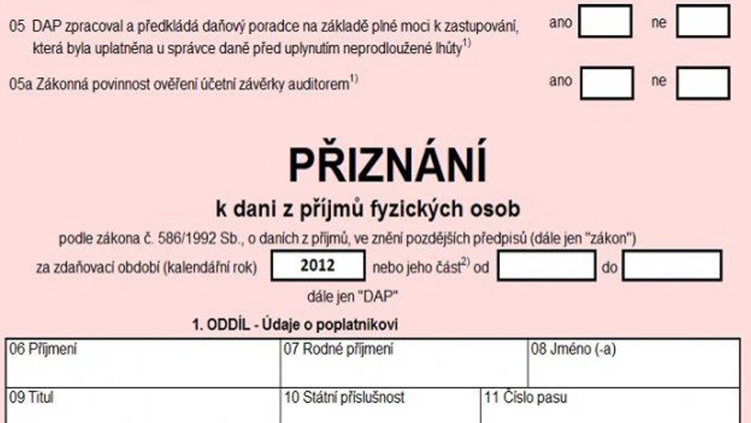 Kdy musí studenti podat daňové přiznání.