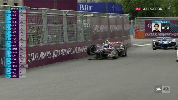 Formule E Sam Brid dojel v Paříži po třech kolech