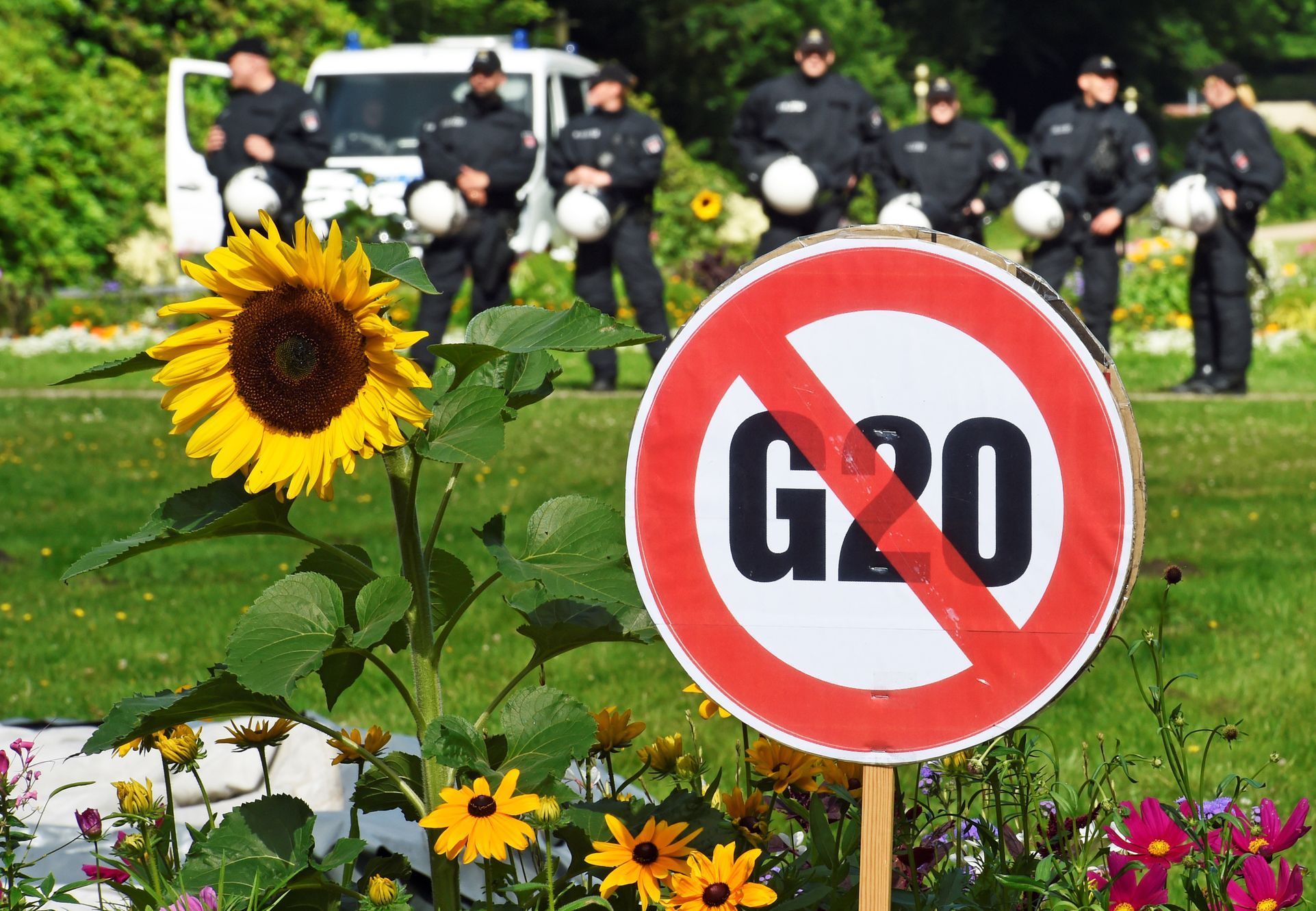 Protesty proti G20 v Hamburku, červenec 2017