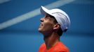 Tomáš Berdych při tréninku na Australian Open 2016