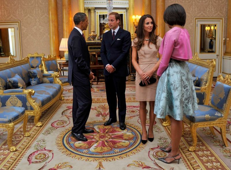Obama ve Velké Británii - Princ William a vévodkyně Catherina