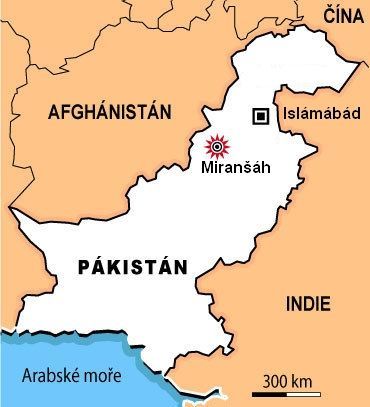Miranšáh - Pákistán mapa