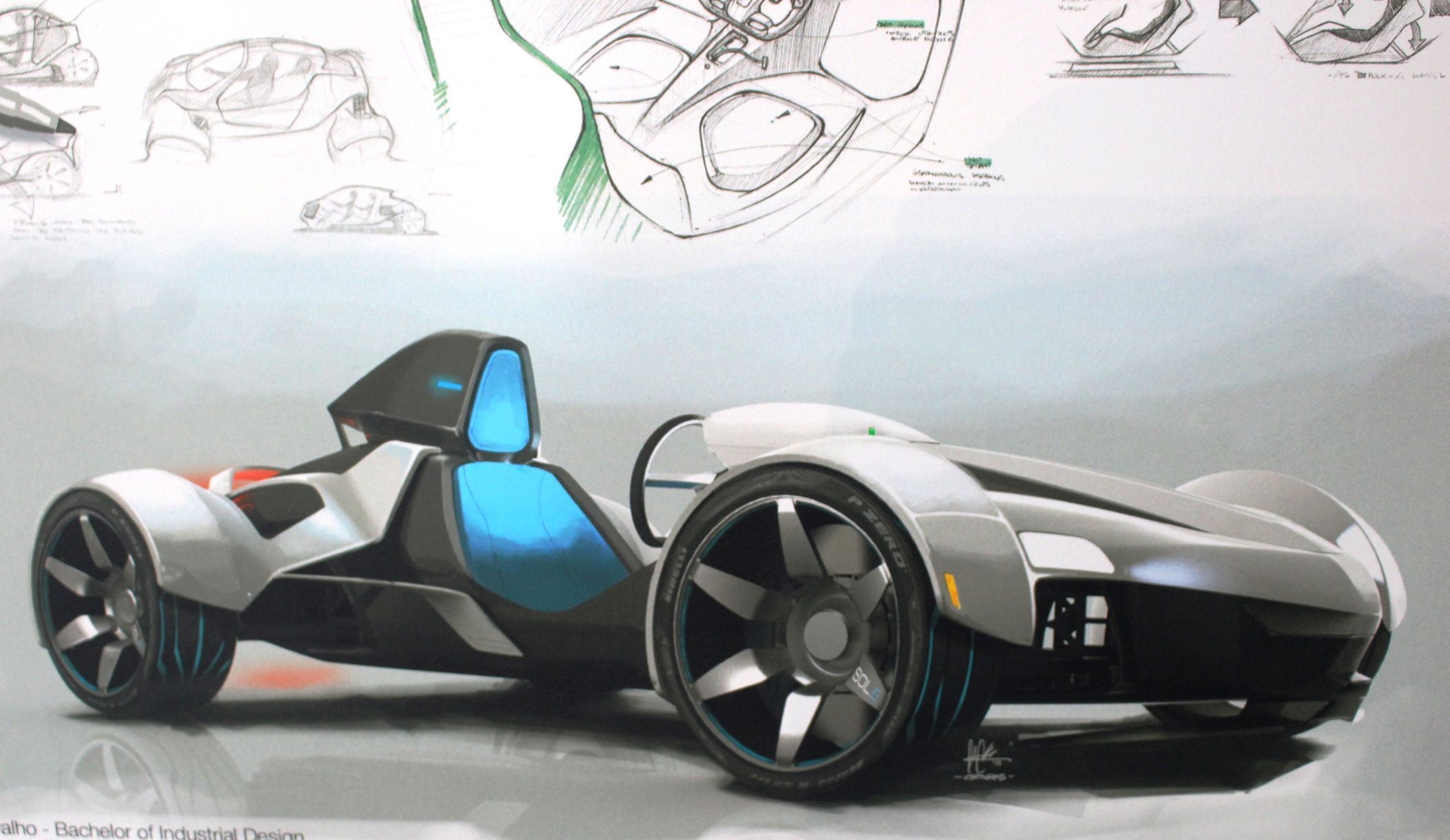 Výstava studentského automobilového designu