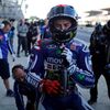 Yamaha rider Lorenzo of Spain takes part in the third free practice session of the French Grand Prix in Le Mans circuit
