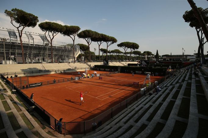 Tennis - ATP Masters 1000 - Italian Open - Foro Italico, Rome, Italy - September 15, 2020   Empty seats are seen during the first round match between Japan's Yoshihito Ni