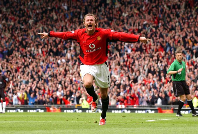 David Beckham v dresu Manchesteru United (2003)