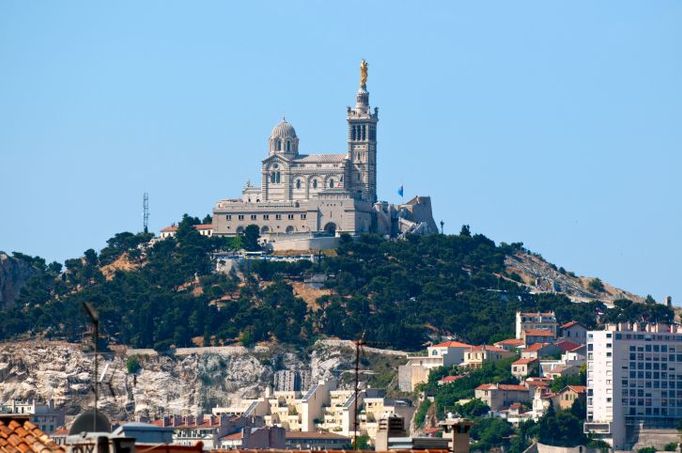 Marseille, bazilika Panny Marie Sněžné (Notre-dame de la Garde)