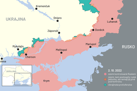Mapujeme ruskou invazi: Které oblasti Ukrajiny kontrolují ruští vojáci