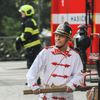 Ukázka požárního zásahu při příležitosti 140 let od požáru Národního divadla, hasiči, hašení
