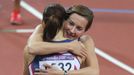 Česká překážkářka Zuzana Hejnová během bronzového finále na 400 m překážek během OH 2012 v Londýně.