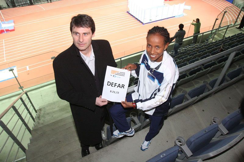 Atletická dráha v O2 aréně