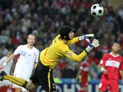 A nightmare in the making. This moment is bound to haunt Petr Čech for a long time. Dropping the ball in front of Nihat Kahveci, he effectively gave the Turkish side an equalizer