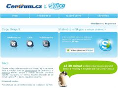 Centrum.cz navázalo spolupráci se Skypem a rozdává kredit zdarma. Mimo to se zakladatelé Skypu nechali slyšet, že chystají novou internetovou televizi. Více se dočtete v rubrice Technika.