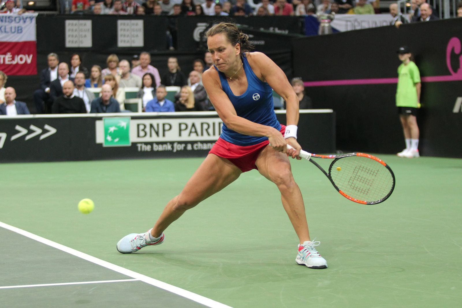 Barbora Strýcová ve finále Fed Cupu 2018 Česko - USA