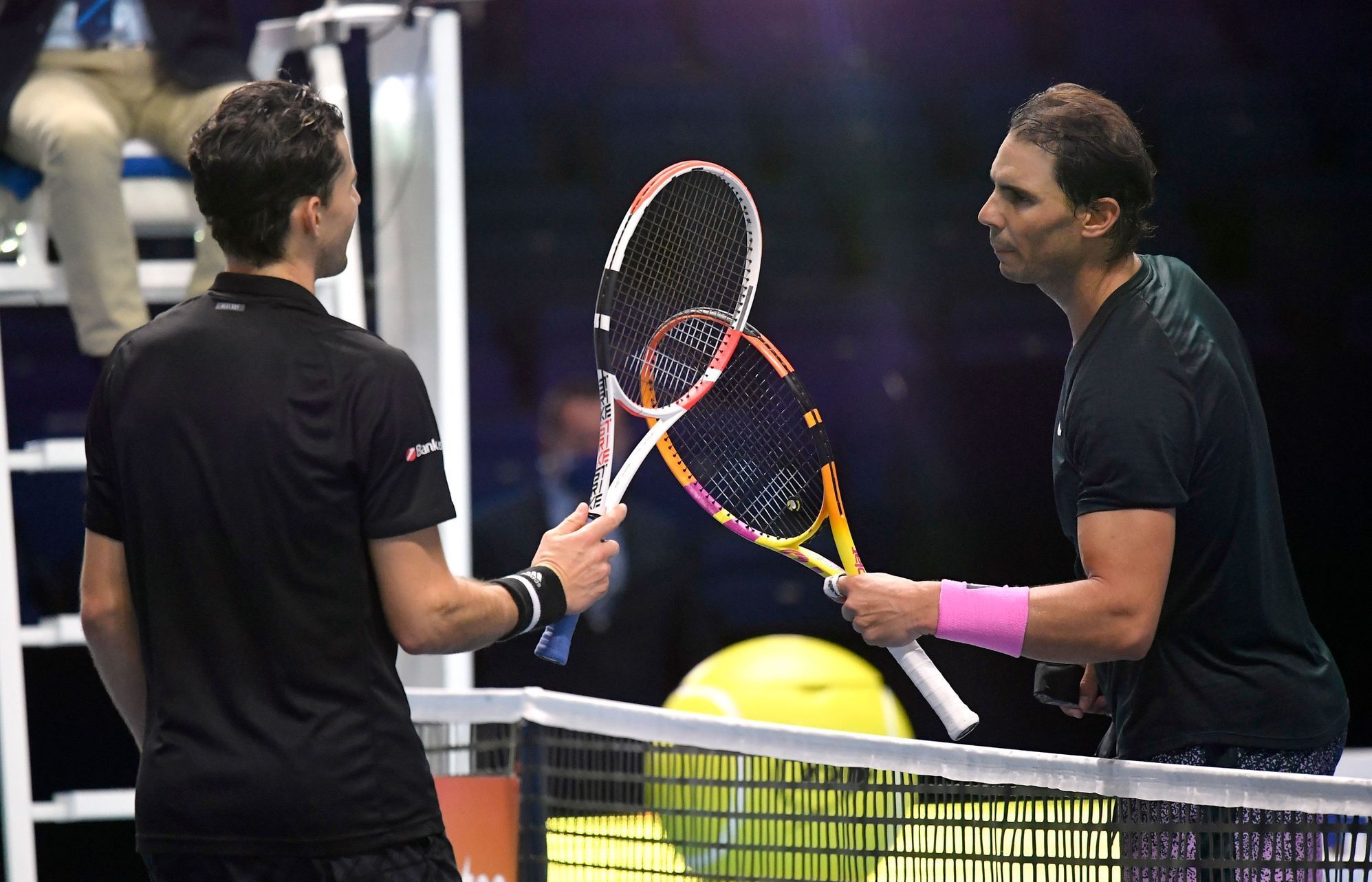Rafael Nadal a Dominic Thiem na Turnaji mistrů 2020