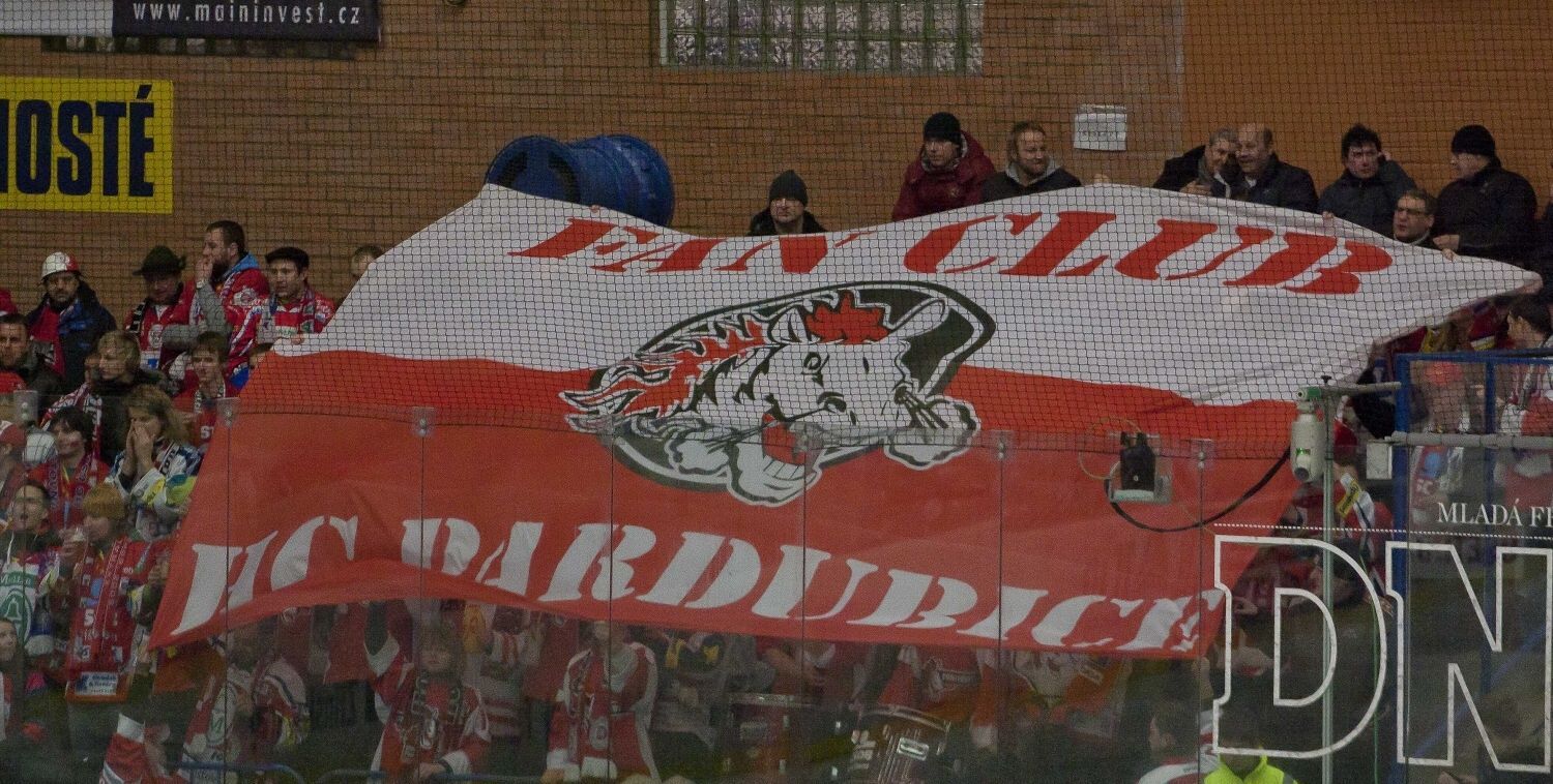 Hokej, extraliga, Zlín - Pardubice: fanoušci Pardubic
