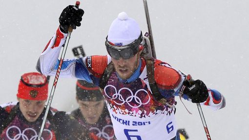 Soči 2014, biatlon hromadný start M: Jaroslav Soukup