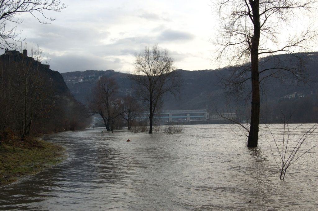 Velká voda v Ústí nad Labem (14. ledna 2011)