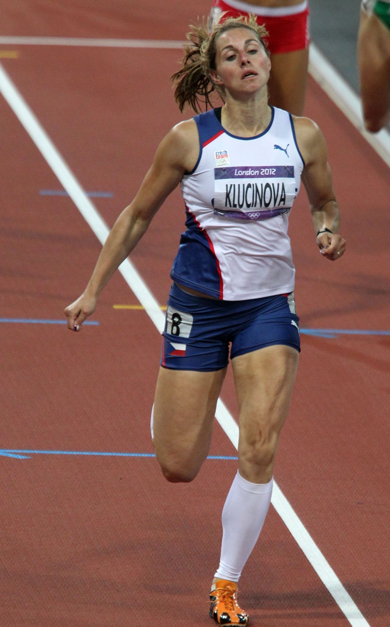 Eliška Klučinová při sedmiboji, atletika na olympijských hrách v Londýně 2012