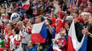 Čeští fanoušci v zápase Česko - Norsko na MS 2023