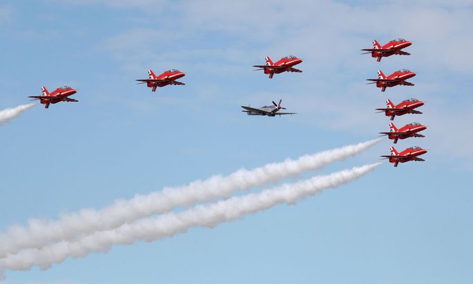 Farnborough Airshow - přehlídka letecké techniky, červenec 2018