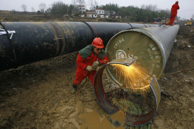 Plyn plynovod Čína
