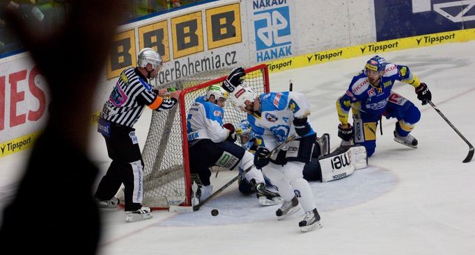 Hokej, Zlín - Plzeň: neuznaný gól Jaroslava Balaštíka