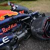 Havarovaný Red Bull Sergia Péreze v kvalifikaci na VC Maďarska F1 2024