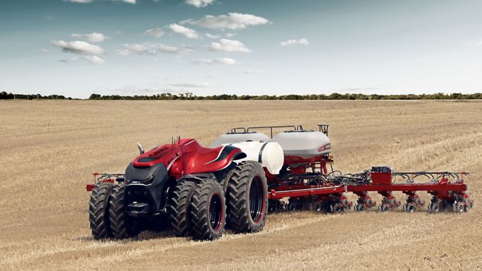 Autonomní traktor rozpozná další zemědělské stroje a přizpůsobí se také jim.