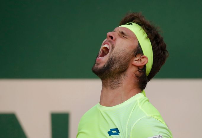 Tennis - French Open - Roland Garros, Paris, France - October 1, 2020  Czech Republic's Jiri Vesely in action during his second round match against Russia's Karen Khachan