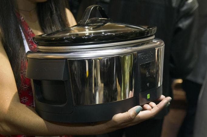 A Belkin Crock-Pot WeMo Smart Slow Cooker ($99.99) is displayed during &quot;CES Unveiled,&quot; a media preview event to the annual Consumer Electronics Show (CES), in L