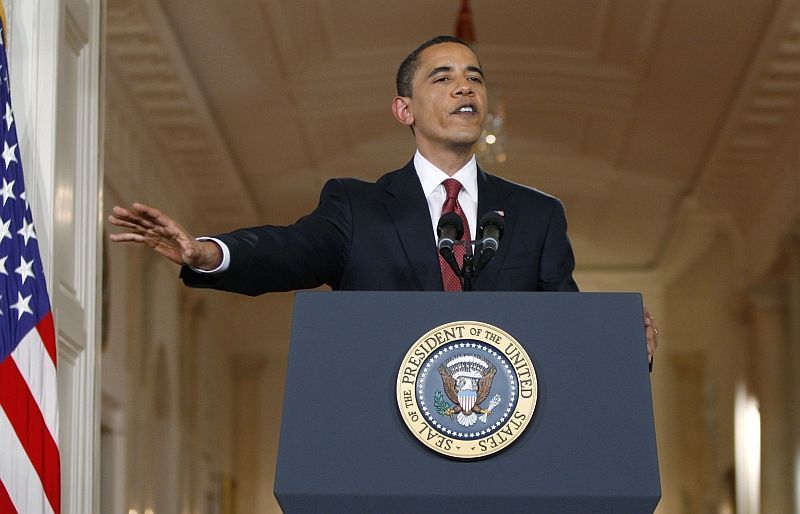 Prezident Barack Obama odpovídá na dotazy novinářů