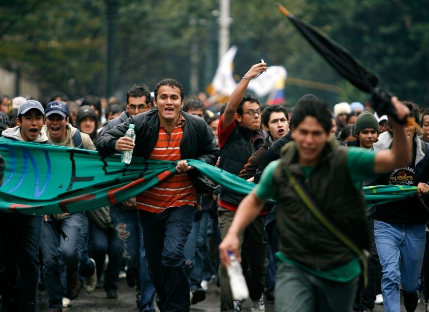 Studentské protesty v Bogotě