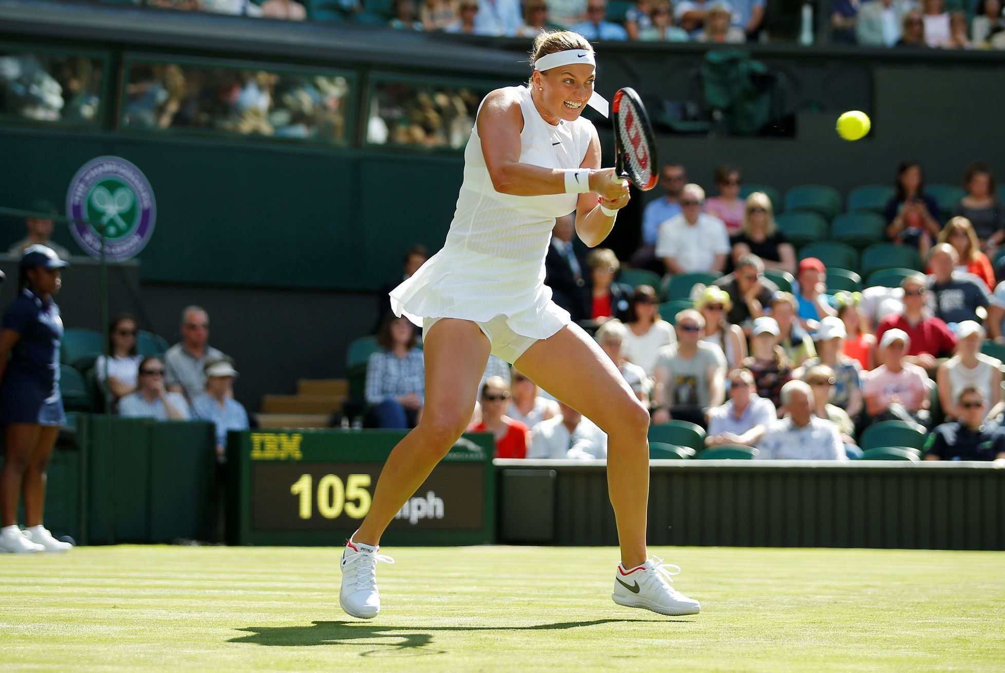 Petra Kvitová na Wimbledonu.