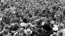 Former U.S. President John F. Kennedy reaches out to the crowd gathered at the Hotel Texas Parking Lot Rally in Fort Worth,Texas, in this handout image taken on November 22, 1963. Friday, November 22, 2013, will mark the 50th anniversary of the assassination of President Kennedy.