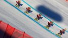 Croatia's Ivica Kostelic speeds down the course during the downhill run of the men's alpine skiing super combined training session at the 2014 Sochi Winter Olympics at th