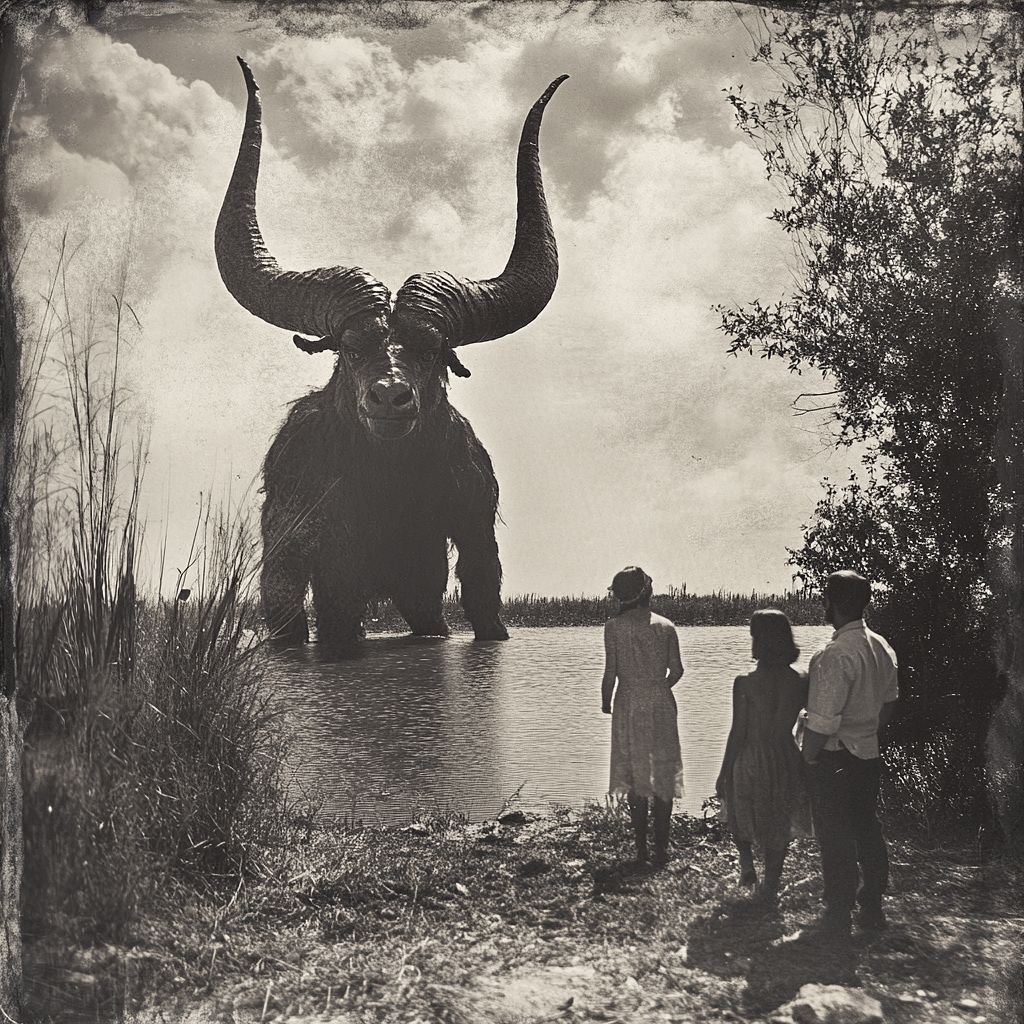 Příšera z jezera Worth, Mýtické bytosti – vizualizace světových mýtických bytostí dle AI, mýtus, bytost, bytosti, mytologie, AI, umělá inteligence, historie, Magazín