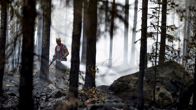 Lesní požáry ve Finsku.