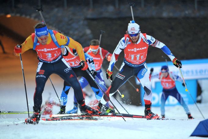 Michal Šlesingr (11) ve štafetě mužů v rámci SP v Novém Městě na Moravě