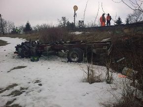 Nehoda vlaku a kamionu Kojetice na Moravě