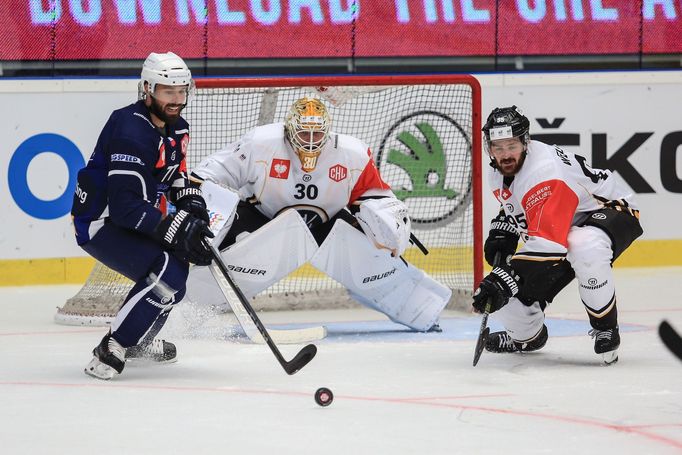 Hokejová Liga mistrů 2018/19: HC Škoda Plzeň - HC Lugano: Milan Gulaš, Elvis Merzlikins